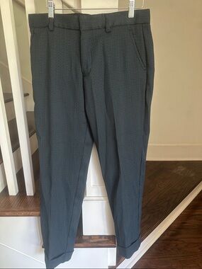 Mr Turk Men's Gray Textured Dress Pants - Classic Tailored Fit